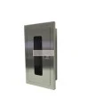 Semi-recessed stainless steel cabinet for 5 lbs powder fire extinguishers. Great for food industry.
