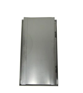 Semi-recessed stainless steel cabinet for 5 lbs powder fire extinguishers. Great for food industry.