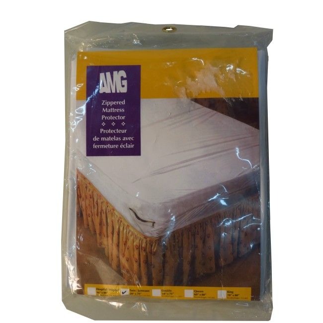 Plastc Waterproof Zppered Style Mattress Protector Twn Sze (39" X