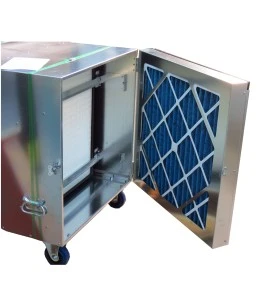Purificateur d’air portable HEPA-AIRE deluxe à 2 vitesses. Débit de 1300 cfm ou 2000 cfm pour désamiantage et décontamination