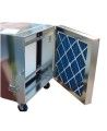 HEPA-AIRE portable air scrubber with airflow of 1300 or 2000 cfm. Ideal for asbestos abatement & decontamination workzone