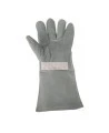 18 in long Endura® side-split cowhide welding glove with level 2 heat resistance. Large one-size-fits-all, sold in pairs.