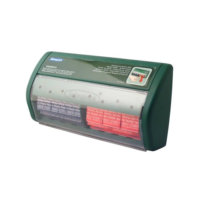 Distributeur de pansements «Salvequick» par Cederroth, avec 85 pansements inclus. Distributeur de pansements «Salvequick» par Cederroth, avec 85 pansements inclus.