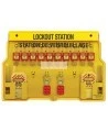 Lockout Station 10 padlocks, 2 hasps and 24 hazard labels do not operate (bilingual).