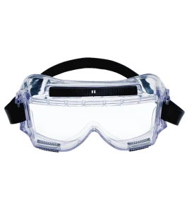 3M Centurion safety splash goggle 454 with anti-fog treated clear polycarbonate lenses. CSA approved for impact protection.