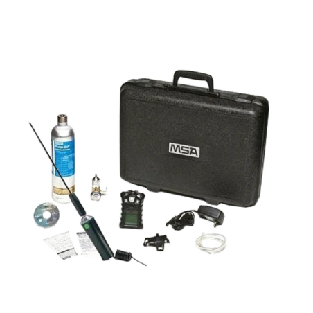 Multigas (O₂, CO, H₂S + explosive gas) detector complete kit for detection of hazardous gases or gas leaks in confined space.