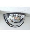 Miroir convexe en demi-dôme, en acrylique, pour vue à 180 degrés dans une intersection en T.