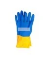 Neoprene coated natural latex safety glove, unsupported, textured & flock-lined. 12 in long and 30 mils thick.