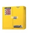 Wall-mounted flammable liquids storage cabinet, 20 US gallons (76 L), FM, NFPA and OSHA-approved.