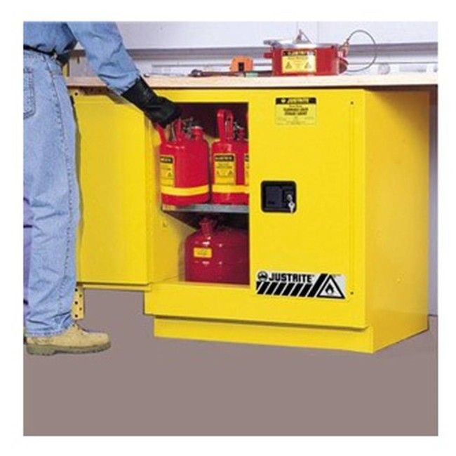 Armoire encastrable de 22 gallons US (83 L) pour liquides inflammables, certifiée FM, NFPA et OSHA. Armoire encastrable de 22 gallons US (83 L) pour liquides inflammables, certifiée FM, NFPA et OSHA.