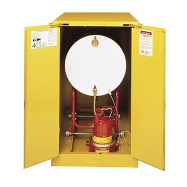 Armoire horizontale pour barils de 55 gallons US (208 L), certifiée NFPA, OSHA. Armoire horizontale pour barils de 55 gallons US (208 L), certifiée NFPA, OSHA.