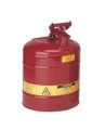 Steel flammable liquids container, type 1, 1 gallon, approved FM, UL, OHSA.