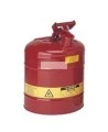 Steel flammable liquids container, type 1, 2.5 gallons, approved FM, UL, OHSA.