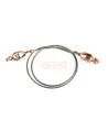 Antistatic flexible wire for bonding or grounding safety cabinets, with two alligator clips.