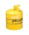 Bidon d'acier jaune pour liquides inflammables, type 1, 5 gallons, approuvé FM, UL, OHSA.