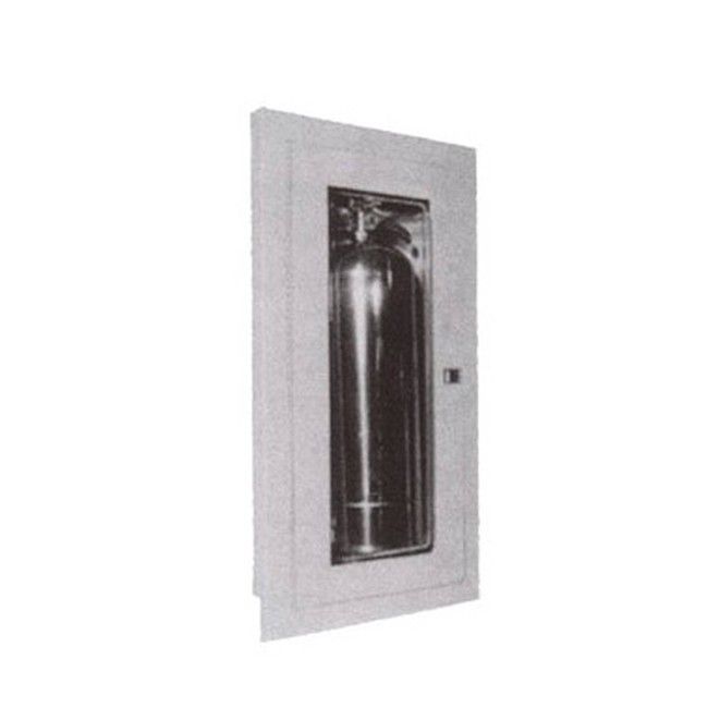 Semi-recessed cabinet for 2.5 gal, 10 lbs, 20 lbs extinguishers Semi-recessed cabinet for 2.5 gal, 10 lbs, 20 lbs extinguishers
