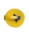 Boyau d’incendie Flashflood 500 à double enveloppe caoutchouc nitrile jaune, 1.5 po x 50 pi, accouplement en aluminium.