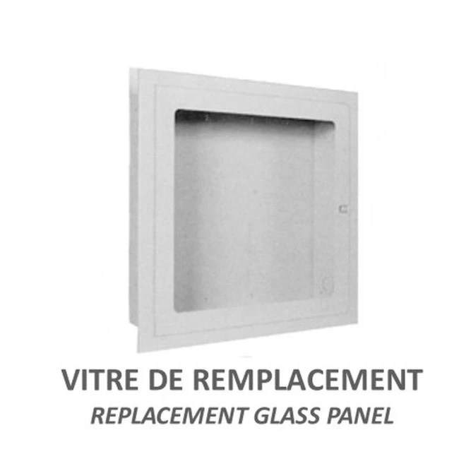 Acrylique de remplacement pour cabinet de boyau d'incendie encastré, 26 po x 26 po  