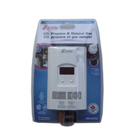 Détecteur digital de 3 gaz (CO, gaz naturel, gaz propane), 120 V et 9 V.