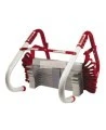 Foldable emergency escape ladder, 7.6 meters (25 feet), for 3-storey buildings.