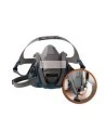 Demi-masque de protection respiratoire Quick Latch de 3M. Homologué NIOSH. Cartouche et filtre non-inclus. Moyen.