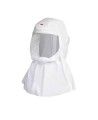 3M white S-series polypropylene hood for respiratory protection systems in health, food and pharmaceutical sectors. S/M size.