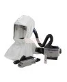3M complete Versaflo powered air purifying respirator (PAPR) kit for pharmaceutical and health facilities. Hood facepiece.