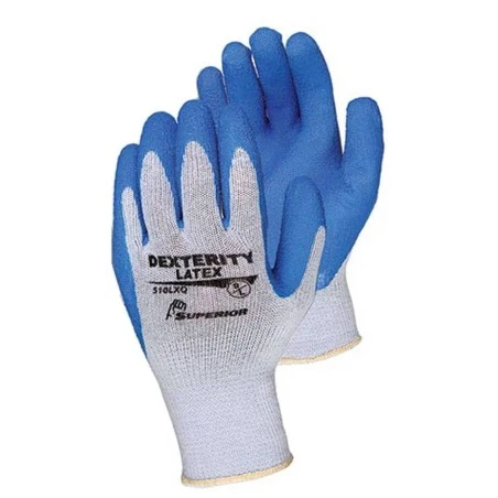 Gant Dexterity® en tricot de coton & polyester enduit de latex nervuré. Indice de résistance à la perforation ASTM/ANSI 2.