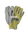 Gants anti-coupure de niveau A5 Action en tricot de  Kevlar et cuir fendu Taille S à XL Vendu à la paire