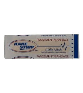 Plastic adhesive bandages, beige, 2 x 7.5 cm (3/4" x 3"), 25/box.