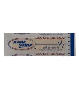 Plastic adhesive bandages, beige, 2 x 7.5 cm (3/4" x 3"), 25/box.