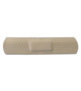 Plastic adhesive bandages, beige, 2 x 7.5 cm (3/4