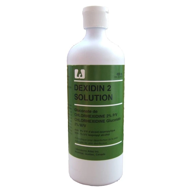 Solution antiseptique Dexidin 2, 450 ml. Solution antiseptique Dexidin 2, 450 ml.