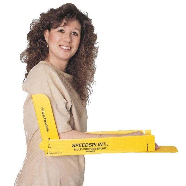 Attelle polyvalente et compacte SpeedSplint en plastique. Attelle polyvalente et compacte SpeedSplint en plastique.