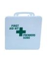 Burn first aid kit with 30 types of items, in portable plastic case.