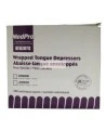 Non-sterile wooden tongue depressors, wrapped individually, 250/box.