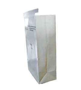 Sac d'émèse pour le vomi, en papier blanc, vendu à l'unité.