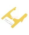 Couvercles jaunes en plastique pour têtes de douches oculaires et faciales Halo par Bradley.