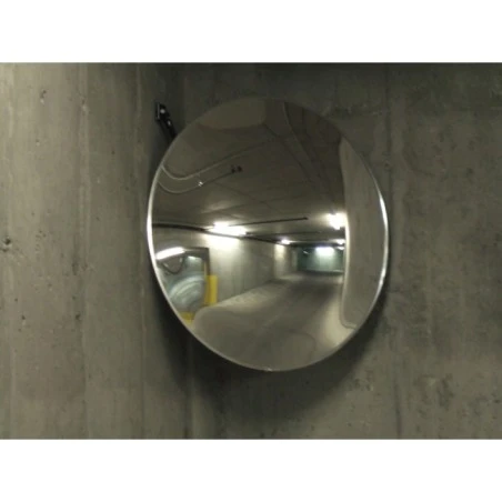 Miroir convexe circulaire sur bras ajustable, en acrylique, à champ de vue de 100 degrés.