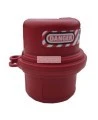 Lock for 110 Volt electric plug. Rotary lockout device for electrical plugs. 