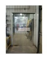 Clear vinyl 2 in. overlap, 6 in. X 60 mil, to Isolate from cold and dusts, sold by square foot.