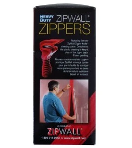 Ensemble de fermeture éclair d’une longueur de 7' (2.1 m) chacune pour zone de confinement. Permet les allers & l'étanchéité