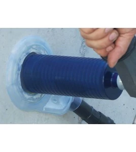BitBuddie dust & slurry shroud for drills with a hole saw 4 to 10 cm in diameter. Ideal for construction and renovation work.
