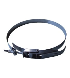 Hose clamp of a diameter of 12 in designed for HEPA-AIRE and BULLDOG filtration systems