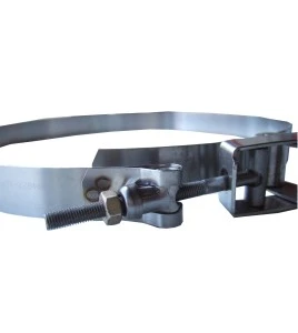 Hose clamp of a diameter of 12 in designed for HEPA-AIRE and BULLDOG filtration systems