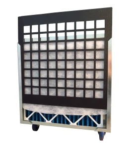 HEPA-AIRE deluxe portable air scrubber with airflow of 1300 or 2000 cfm. Ideal for asbestos abatement & decontamination workzone
