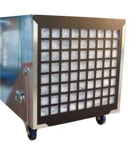 HEPA-AIRE deluxe portable air scrubber with airflow of 1300 or 2000 cfm. Ideal for asbestos abatement & decontamination workzone