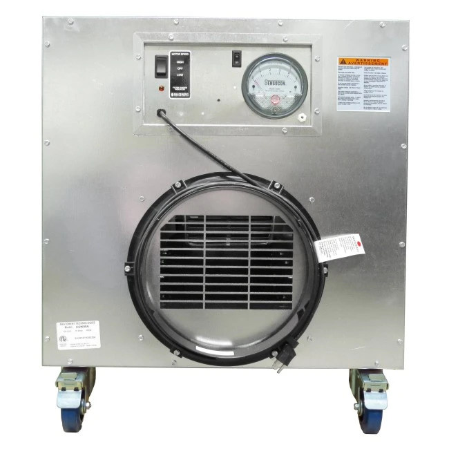 HEPA-AIRE portable air scrubber with airflow of 1300 or 2000 cfm. Ideal for asbestos abatement & decontamination workzone