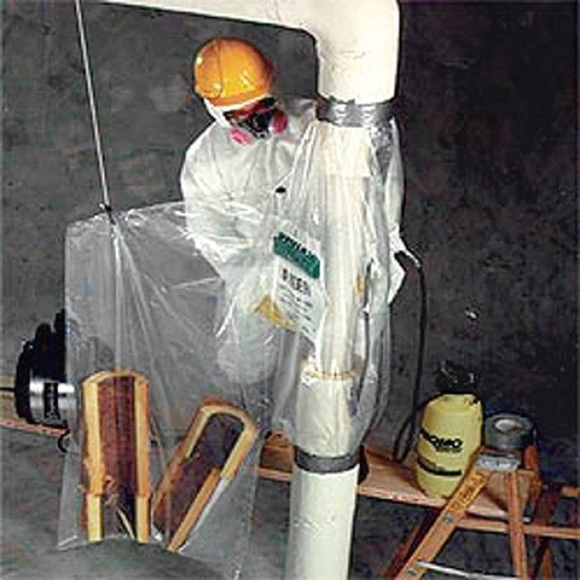 Disposable glove bags for vertical pipes, diam. 10 inches or less, 20 bags/roll. Disposable glove bags for vertical pipes, diam. 10 inches or less, 20 bags/roll.