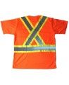 Chandail de signalisation en polyester orange CSA Z96-09, classe 2 niveau 2